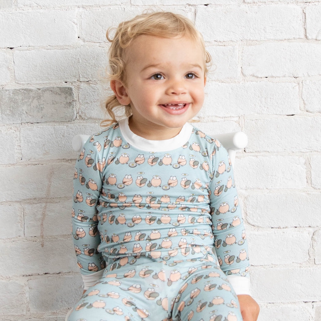 Zwitsers Typisch rit Sunny Side Up • 'Sleep Tight' Two-Piece Bamboo Pajama and Playtime S –  Tegan & Ollie