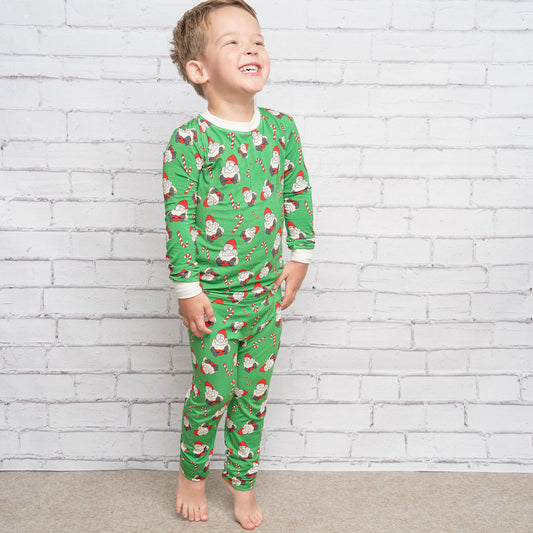 • Jolly Santas • 'Sleep Tight' Two-Piece Bamboo Pajama and Playtime Set