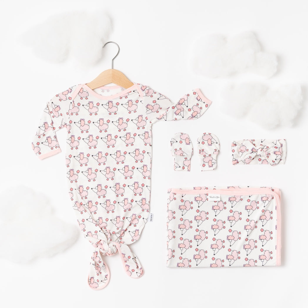 • Poppy The Poodle •  4-Piece Newborn Gift Set