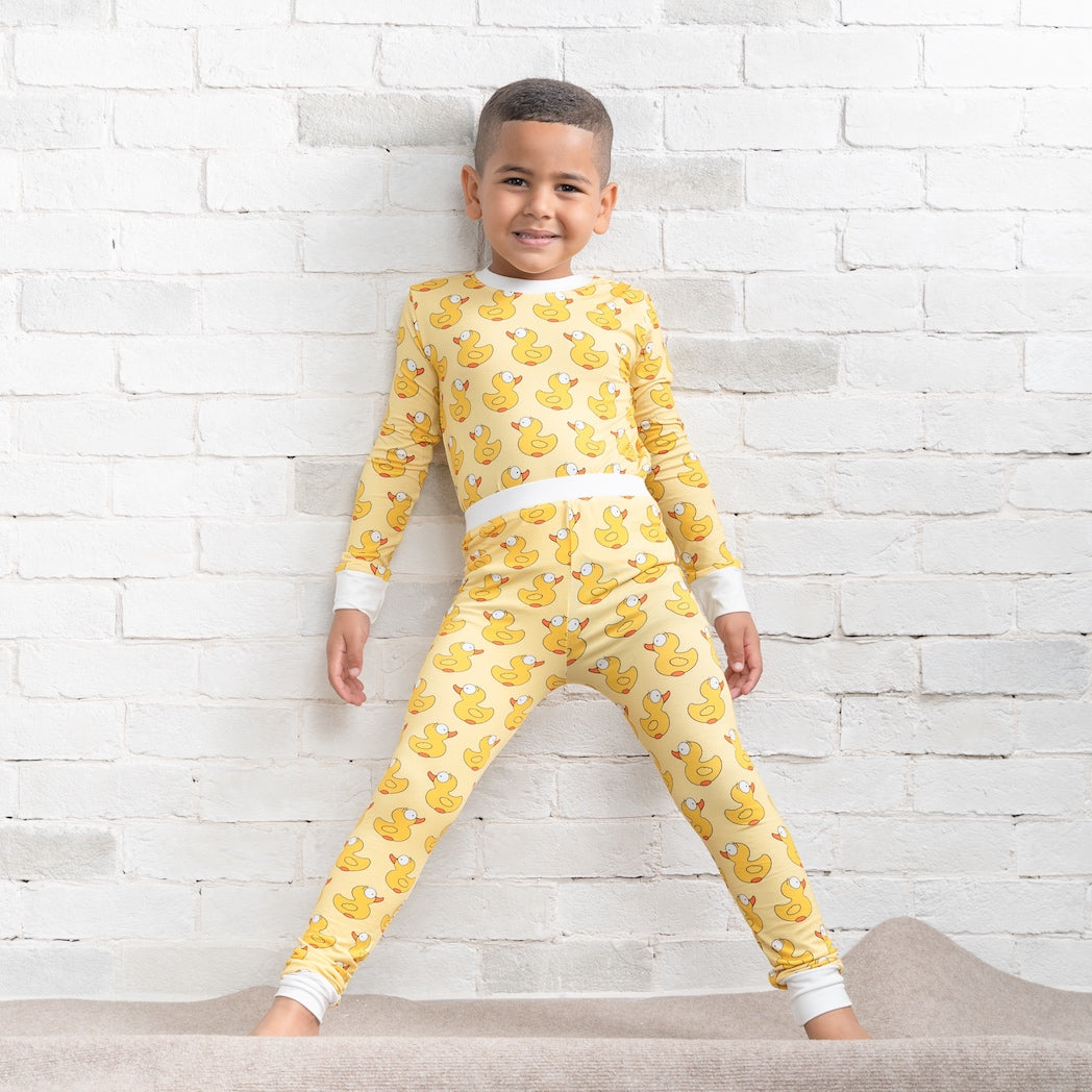 Darling Duckies Sleep Tight Two Piece Bamboo Pajama and Playtime Set