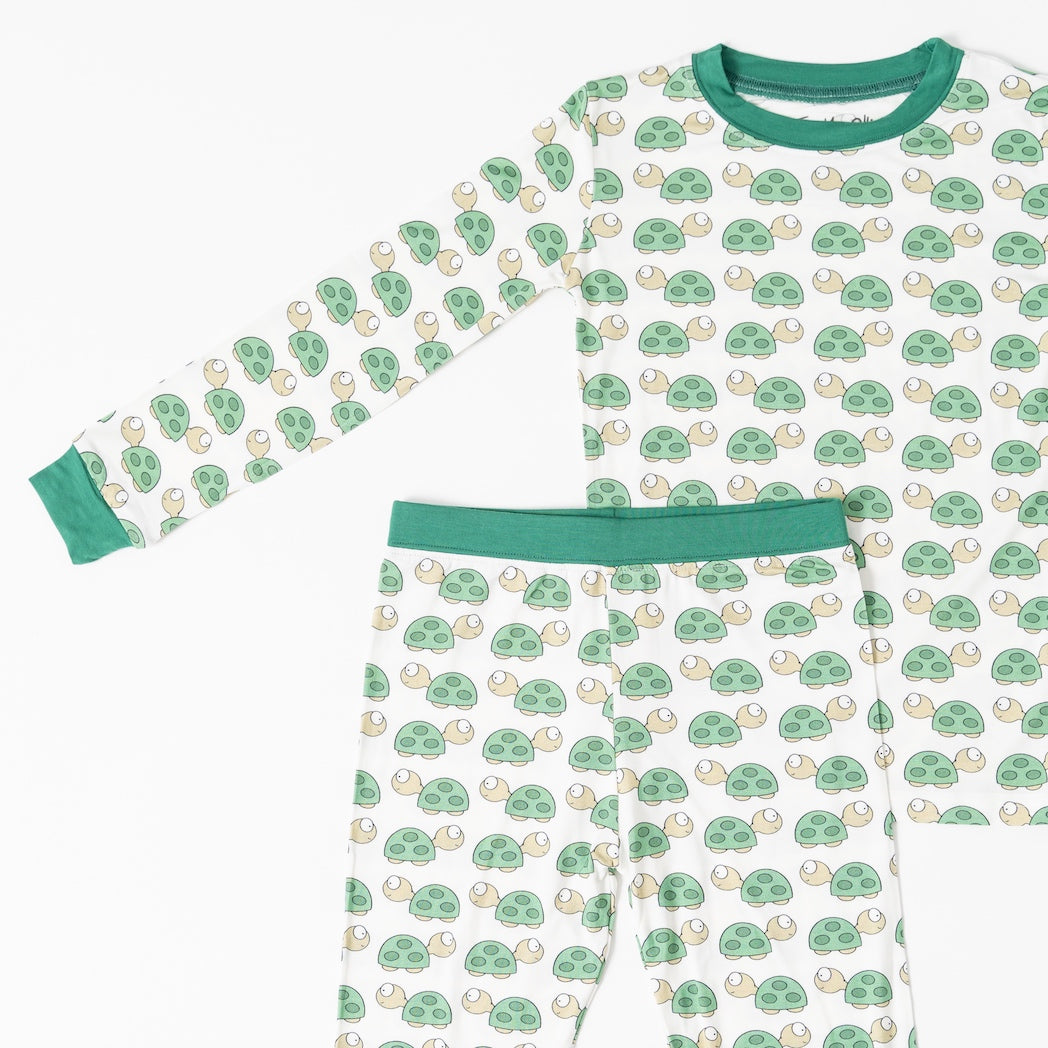 • The Turtle Take-Over • ‘Sleep Tight’ Two-Piece Bamboo Pajama and Playtime Set