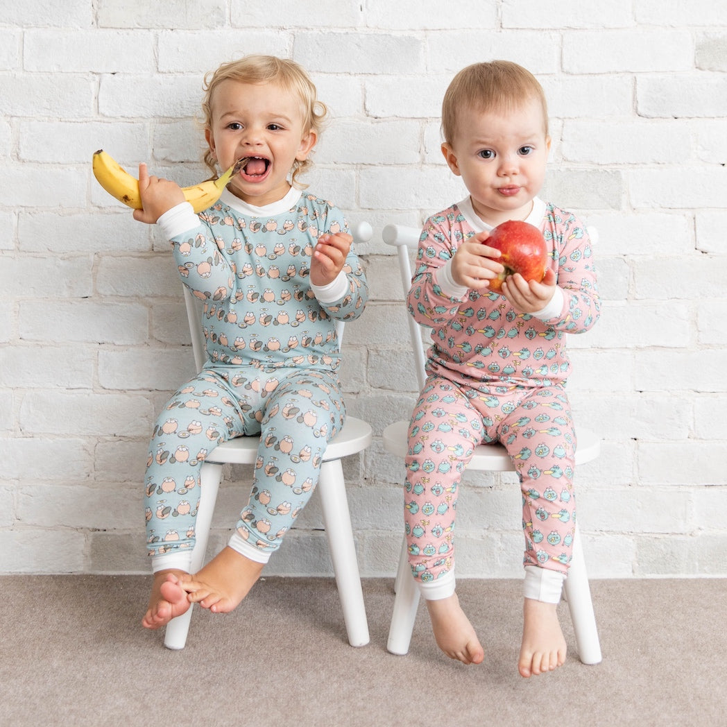 Zwitsers Typisch rit Sunny Side Up • 'Sleep Tight' Two-Piece Bamboo Pajama and Playtime S –  Tegan & Ollie