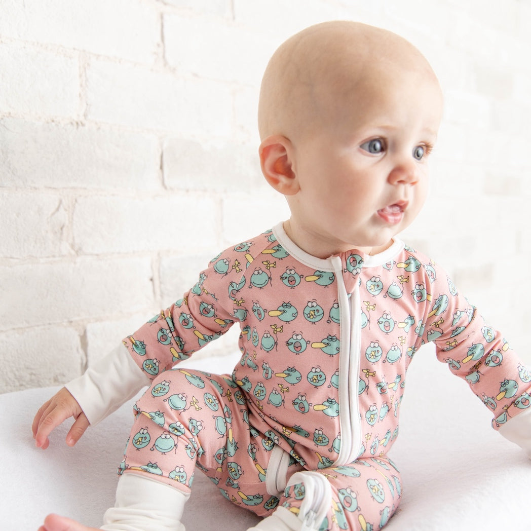 • Huff and Puff Balloons • Bamboo Baby Onesie - Tegan & Ollie 