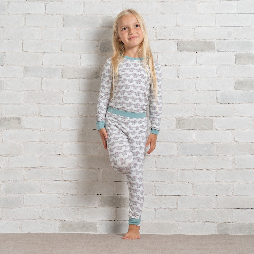 • Elephant Tales • 'Sleep Tight' Two-Piece Bamboo Pajama and Playtime Set